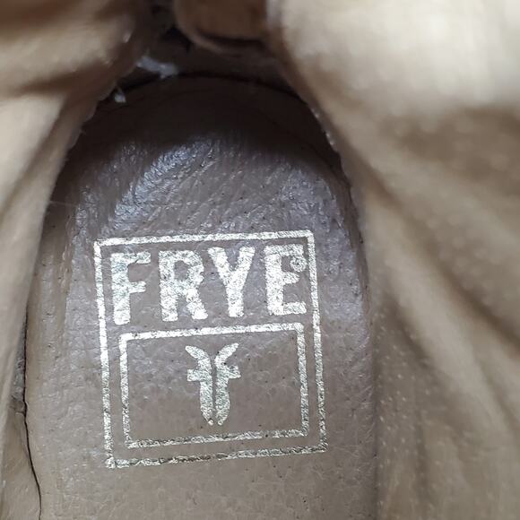 FRYE Phillip Harness Leather Ankle Boots Brown Moto Biker 76870 Size 7.5 - Picture 9 of 10